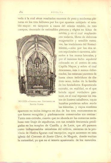 LAMINA V27036: Huelva. Interior iglesia del convento de Santa Clara en Moguer