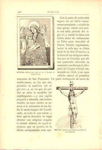 LAMINA V27039: Huelva. Cristo de la capilla del Hospital de Moguer