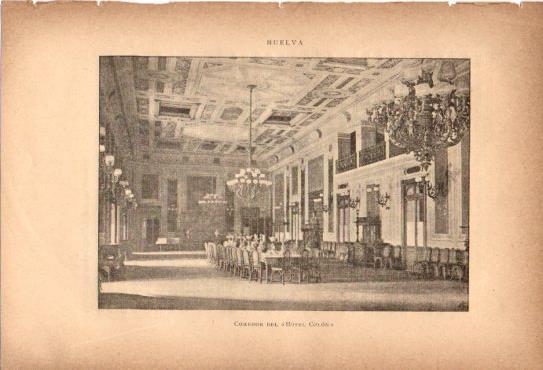 LAMINA V27056: Huelva. Comedor del Hotel Colon
