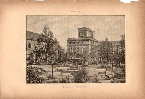 LAMINA V27055: Huelva. Jardin del Hotel Colon