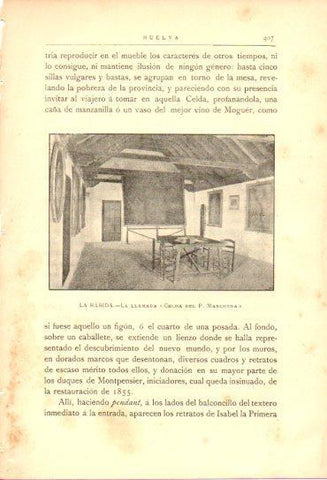 LAMINA V27049: Huelva. Celda del P. Marchena en La Rabida