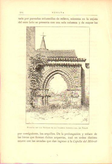 LAMINA V27042: Huelva. Puerta de los Novios de la iglesia de Palos