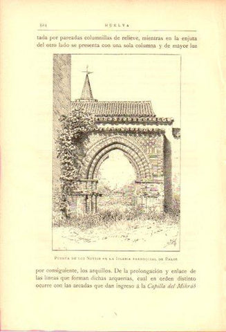 LAMINA V27042: Huelva. Puerta de los Novios de la iglesia de Palos