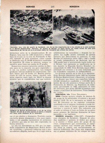 LAMINA V26974: Puerto de Sandakan y paisaje de Borneo