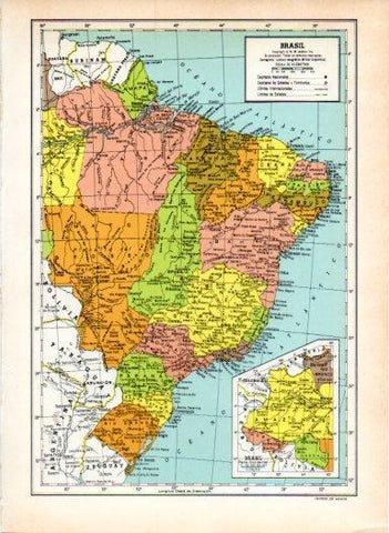 LAMINA V26990: Mapa de Brasil