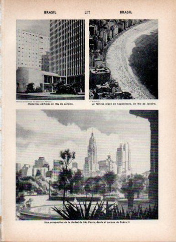 LAMINA V26991: Vistas de Rio de Janeiro y Sao Paulo