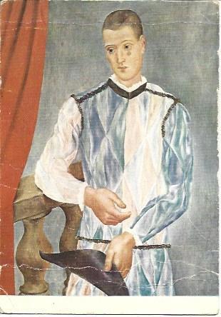 POSTAL A1517: Arlequin, por Picasso