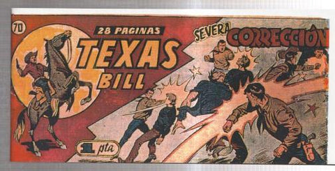 Facsimil: Texas Bill numero 70: Severa Correccion
