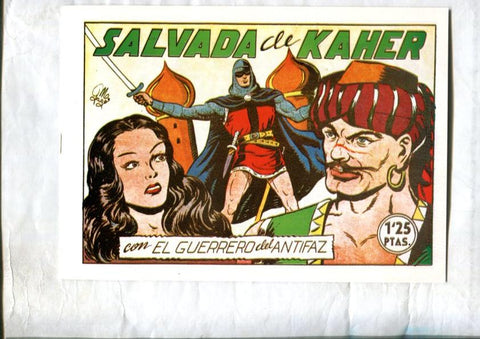 Facsimil: El Guerrero del Antifaz numero 146: Salvada de Kaher