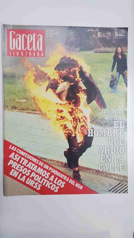 Revista Gaceta Ilustrada: num 1127, 14 de mayo de 1978 - una de las fotos del año: El hombre que ardió en la calle