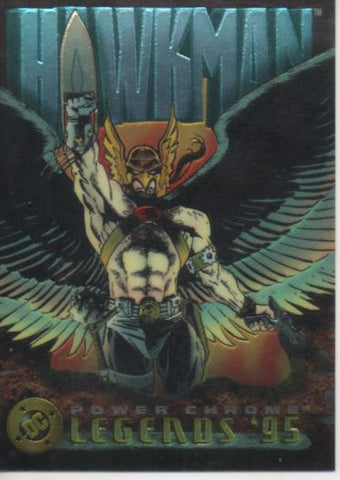 Cromo E004662: Trading Card. DC Power Chrome. Legends'95, nº 50 Hawkman