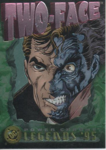 Cromo E004704: Trading Card. DC Power Chrome. Legends'95, nº 95 Two-Face