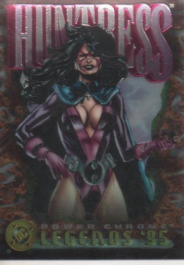 Cromo E004654: Trading Card. DC Power Chrome. Legends'95, nº 40 Huntress