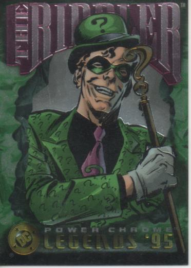 Cromo E004700: Trading Card. DC Power Chrome. Legends'95, nº 91 The Riddler