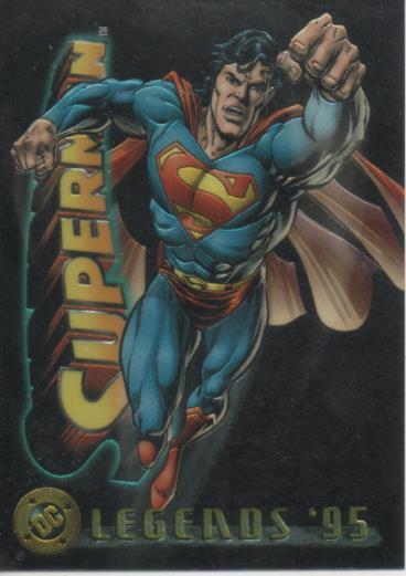 Cromo E004618: Trading Card. DC Power Chrome. Legends'95, nº 1 Superman