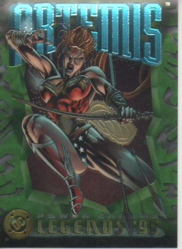 Cromo E004650: Trading Card. DC Power Chrome. Legends'95, nº 35 Artemis