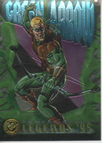 Cromo E004647: Trading Card. DC Power Chrome. Legends'95, nº 32 Green Arrow