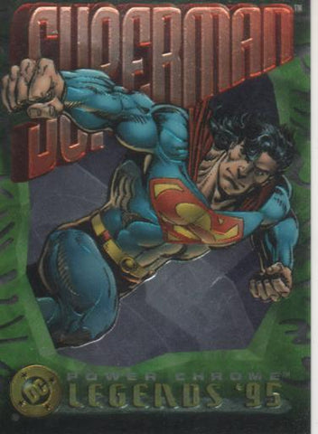 Cromo E004627: Trading Card. DC Power Chrome. Legends'95, nº 10 Superman