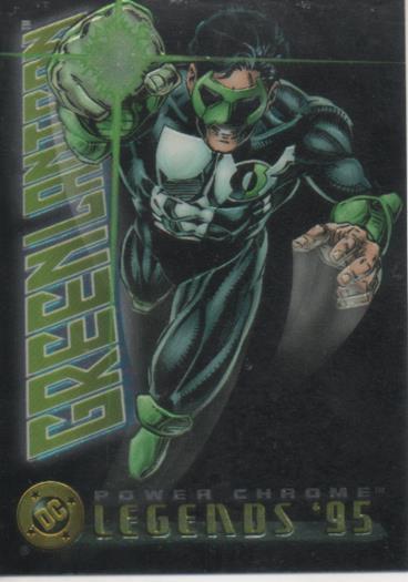 Cromo E004626: Trading Card. DC Power Chrome. Legends'95, nº 9 Green Lanter