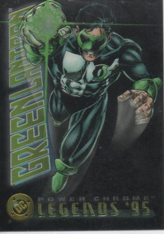 Cromo E004626: Trading Card. DC Power Chrome. Legends'95, nº 9 Green Lanter