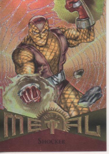 Cromo E004789: Trading Card. Marvel Metal, nº 77 Shocker