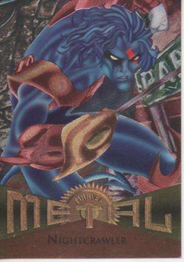 Cromo E004780: Trading Card. Marvel Metal, nº 7 Nightcrawler