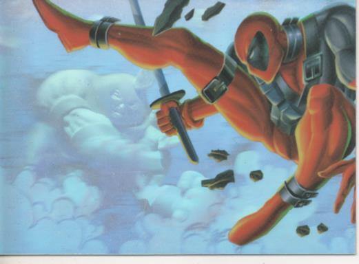 Cromo E004776: Trading Card. Flair Marvel Anual, Limited Edition: 2 of 12 Deadpool vs Juggernaut