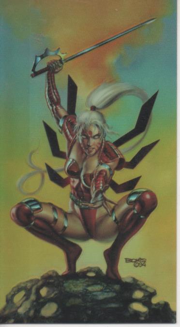 Cromo E004405: Trading Card. WildC.A.T.S. Cover.Action.Teams, nº P2 Zealot