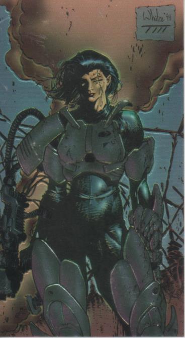 Cromo E004344:Trading Card. WildC.A.T.S Covert.Action.Teams. Nº 17  Black Razor