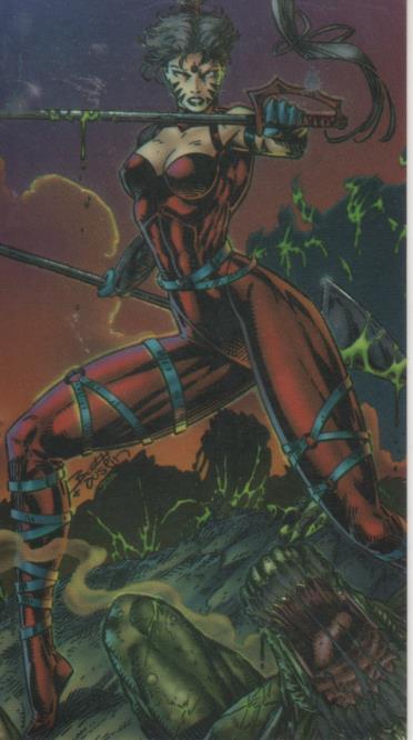 Cromo E004369: Trading Card. WildC.A.T.S Covert.Action.Teams. Nº 60 Zealot