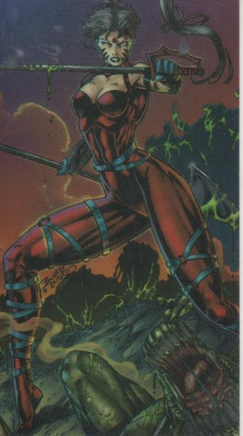 Cromo E004369: Trading Card. WildC.A.T.S Covert.Action.Teams. Nº 60 Zealot