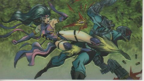 Cromo E004380: Trading Card. WildC.A.T.S Covert.Action.Teams. Nº 82 Voodoo Vs. Black Razor