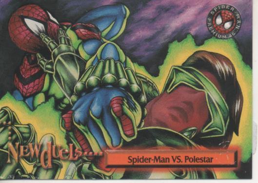 Cromo E004547: Trading Card. Spiderman Premium'96, nº 53 Spiderman VS Polestar