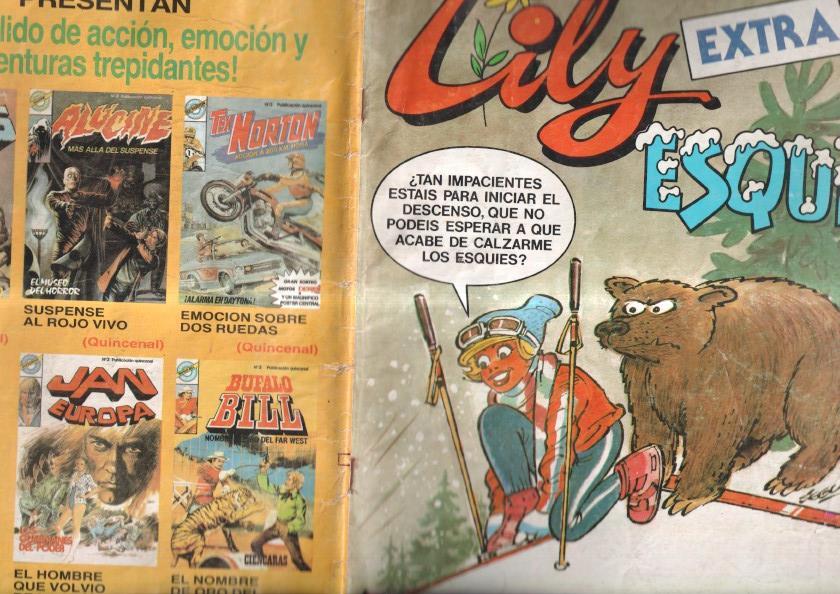 Lily extra numero 73: Esqui: poster central de Candy Candy (numerado 4 en trasera)