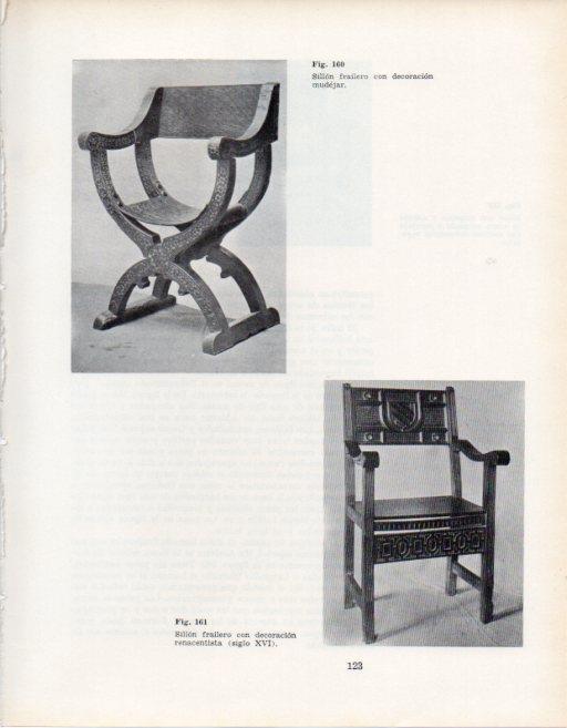 LAMINA V28353: Sillon frailero con decoracion mudejar