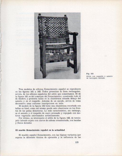 LAMINA V28354: Sillon con respaldo Renacimiento español