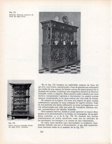 LAMINA V28357: Armario barroco de Holanda siglo XVII