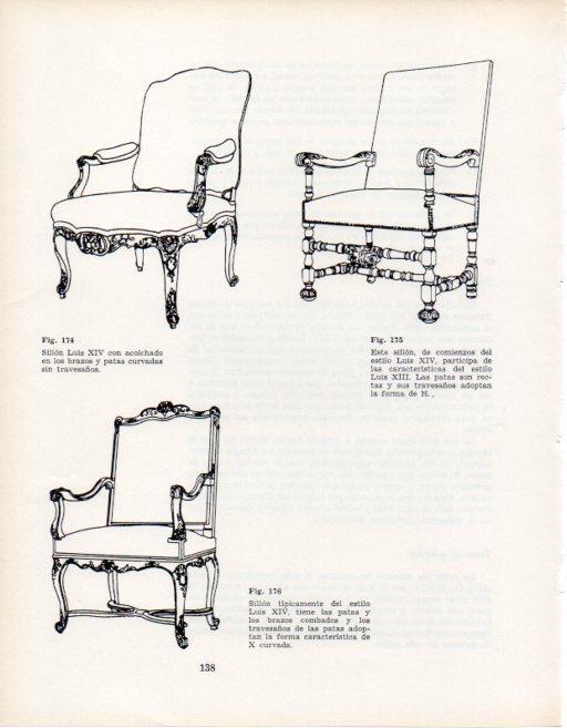 LAMINA V28358: Sillones estilo Luis XIV, Francia