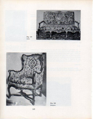 LAMINA V28359: Sofa y bergere estilo Luis XIV, Francia