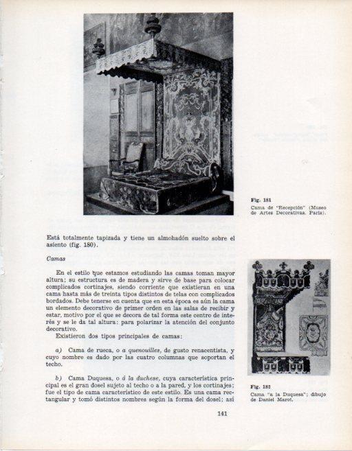 LAMINA V28360: Cama de Recepcion, Museo Artes Decorativas en Paris