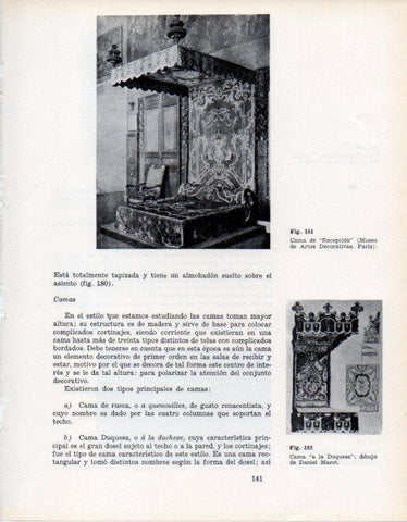 LAMINA V28360: Cama de Recepcion, Museo Artes Decorativas en Paris