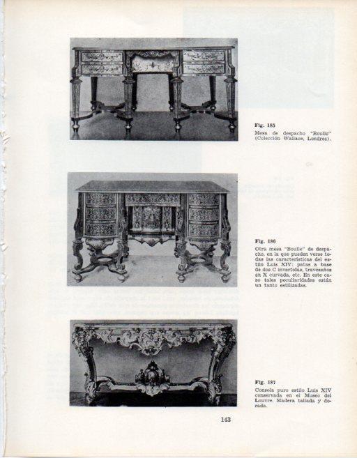 LAMINA V28361: Mesas de despacho Boulle estilo Luis XIV