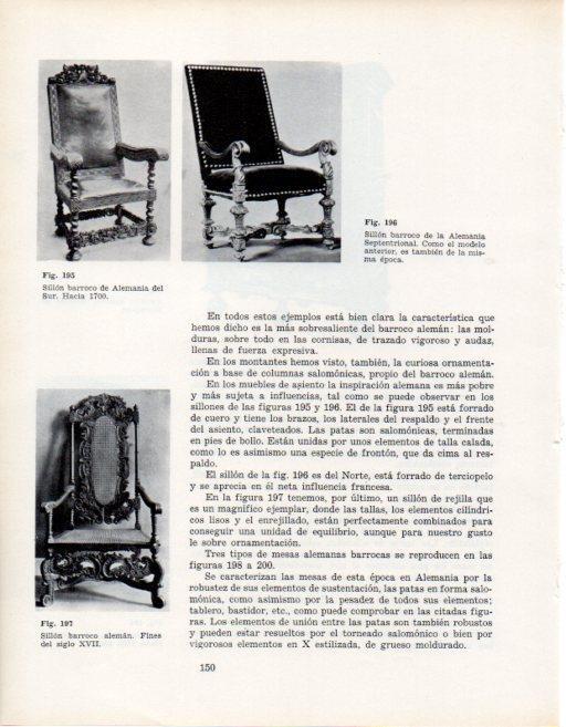 LAMINA V28363: Sillones barroco aleman