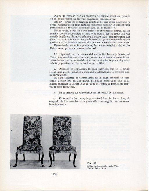 LAMINA V28367: Sillas tapizadas estilo Reina Ana 1700