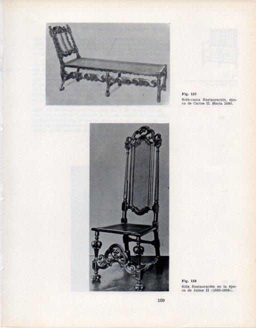 LAMINA V28346: Sofa cama Restauracion epoca Carlos II 1680