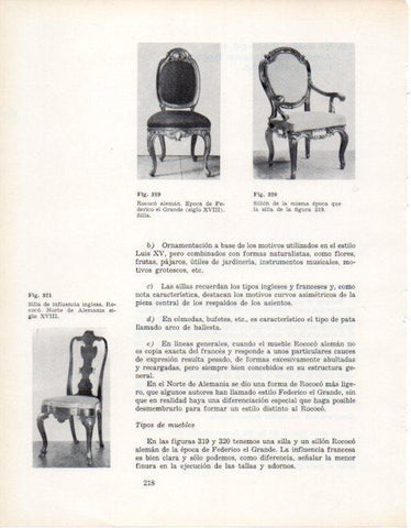 LAMINA V28395: Sillon Rococo aleman