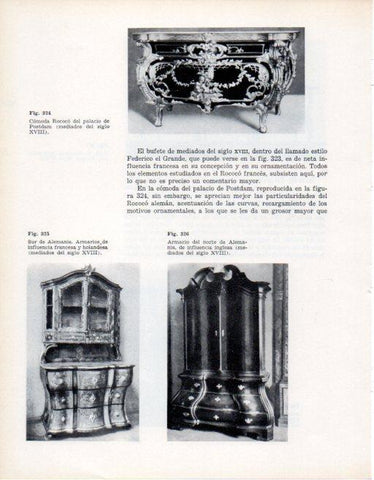 LAMINA V28396: Comoda Rococo del palacio de Postdam