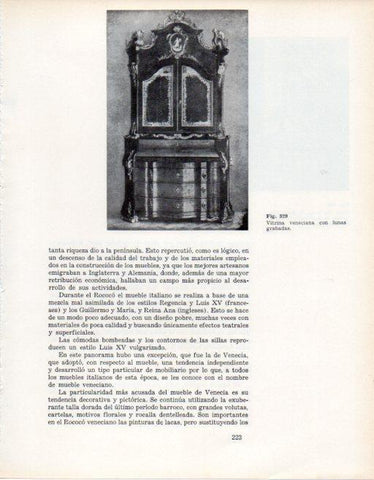 LAMINA V28398: Vitrina Rococo veneciana 