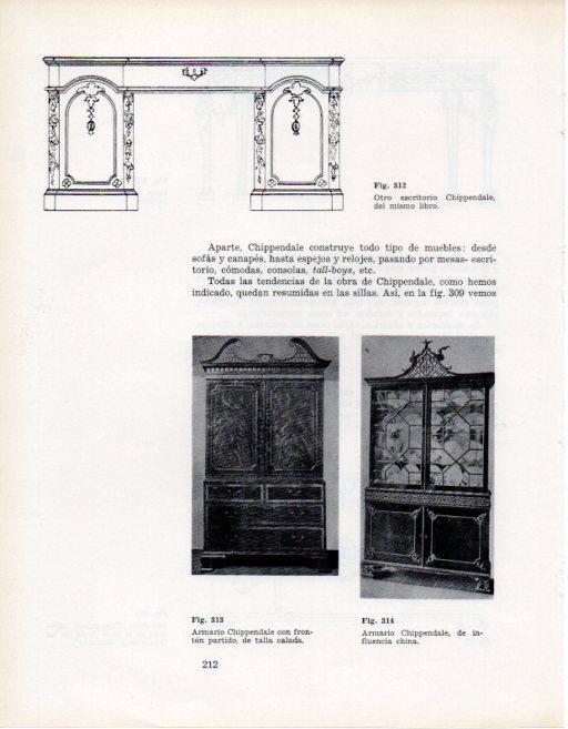 LAMINA V28392: Armarios Chippendale