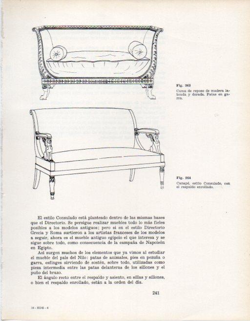 LAMINA V28406: Canape estilo Consulado